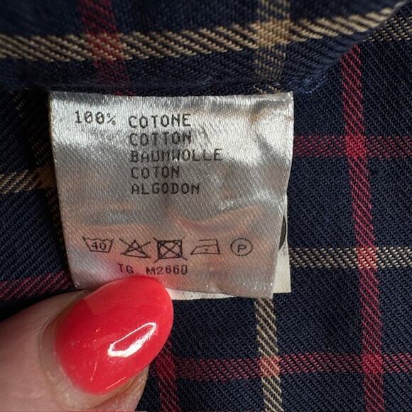 Allen Oneil Sz X-Large Blue Plaid Long Sleeve Button Up Shirt - Picture 12 of 13